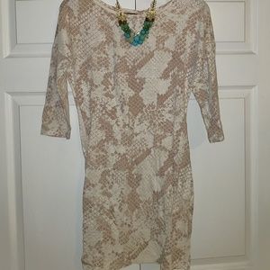 Express snakeskin mini dress